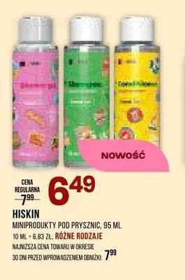 Miniprodukty pod prysznic HISKIN promocja w Drogerie Natura