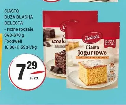 Ciasto Duża Blacha Delecta promocja w Sedal