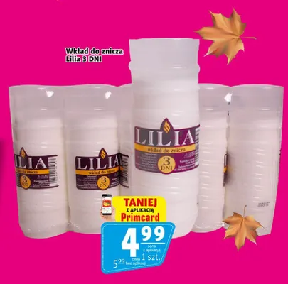 Wkład do znicza Lilia 3 dni promocja w Prim Market
