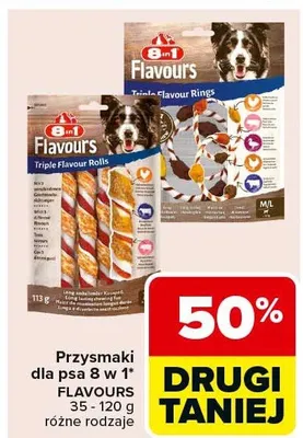 Przysmaki dla psa 8 w 1 Flavours różne rodzaje promocja w Carrefour