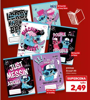 Zeszyt A5 Stitch promocja w Kaufland