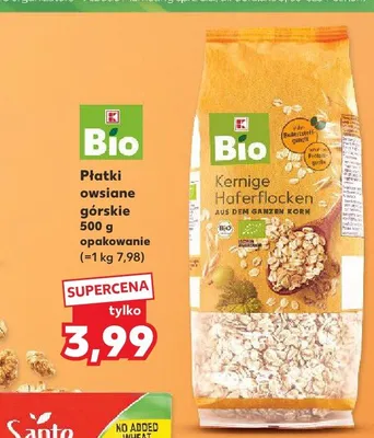 Płatki owsiane górskie K-Bio promocja w Kaufland