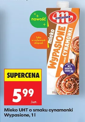 Mleko UHT o smaku cynamonki wypasione promocja w Biedronka