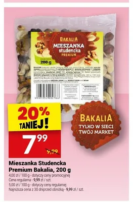 Mieszanka Studencka Premium Bakalia promocja w Twój Market