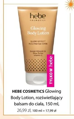Balsam do ciała rozświetlający Hebe Cosmetics Glowing Body Lotion promocja w Hebe
