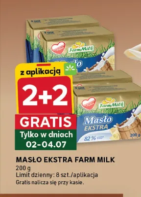 Masło ekstra Farm Milk promocja w Stokrotka