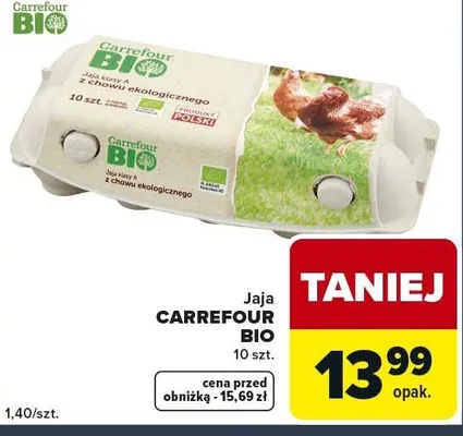 Jaja Carrefour Bio 10 szt. promocja w Globi