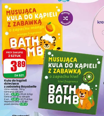 Musująca kula do kąpieli z zabawką o zapachu mango Bayabelle promocja w Dino