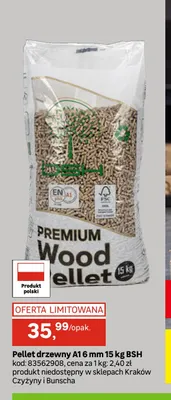 Pellet drzewny A1 6 mm 15 kg Bsh promocja w Leroy Merlin