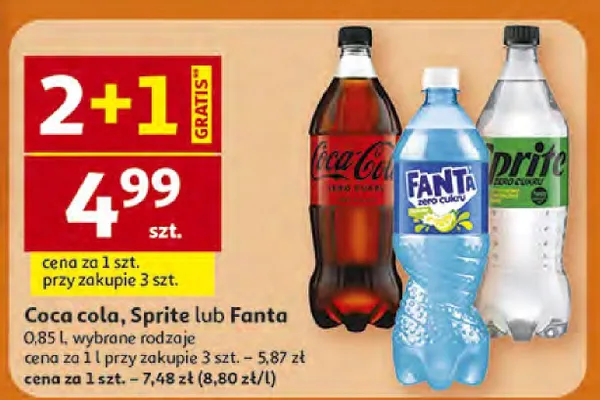 Napój coca cola, sprite lub fanta promocja w Auchan