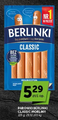Parówki Berlinki Classic promocja w Groszek