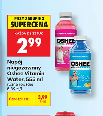 Napój niegazowany Oshee Vitamin Water Magnesium + B6 promocja w Biedronka