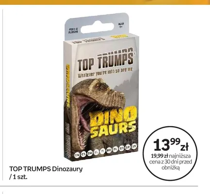 Gra karciana Top Trumps Dinozaury promocja w Empik