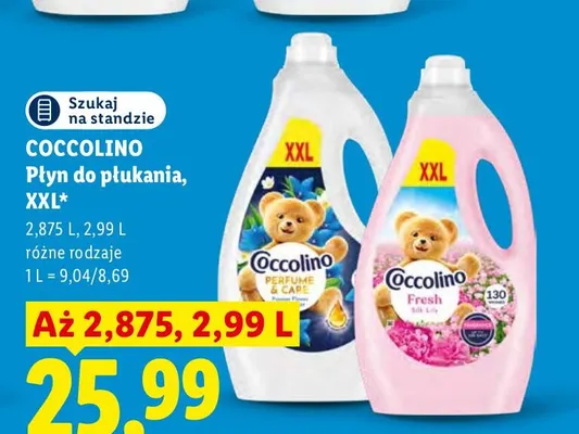Płyn do płukania XXL Fresh Silk Lily Coccolino promocja w Lidl