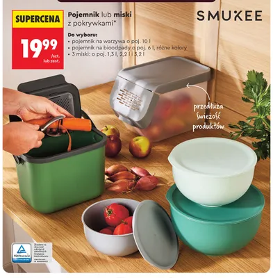 Zestaw 3 misek z pokrywkami Smukee promocja w Biedronka