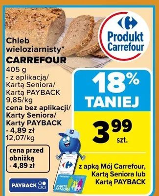 Chleb wieloziarnisty Carrefour promocja w Carrefour Market