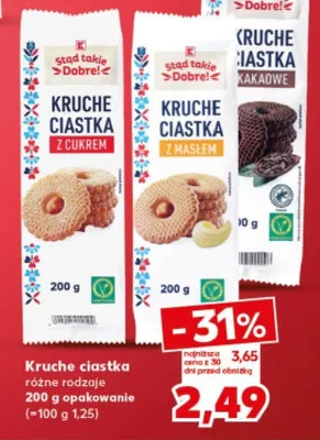 Kruche ciastka różne rodzaje promocja w Kaufland
