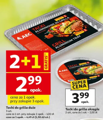 Tacki do grilla okrągłe AEC promocja w Auchan