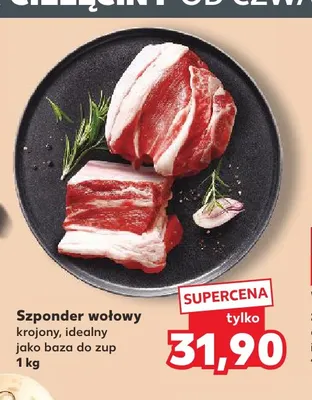 Szponder wołowy krojony idealny jako baza do zup promocja w Kaufland