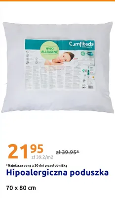 Hipoalergiczna poduszka Comfibeds 70x80 cm promocja w Action