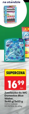 Zawieszka do WC Domestos Blue Water 3-pak promocja w Biedronka