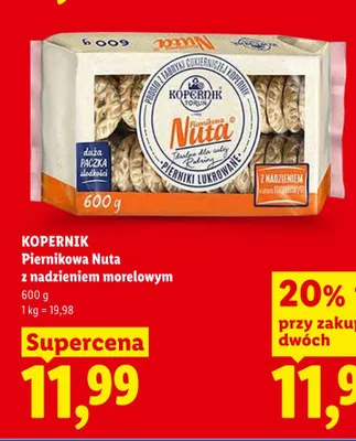 Piernikowa Nuta z nadzieniem morelowym Kopernik promocja w Lidl