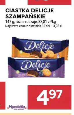 Ciastka Delicje Szampańskie wiśniowe promocja w Stokrotka