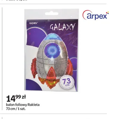 Balon foliowy Rakieta Arpex promocja w Empik