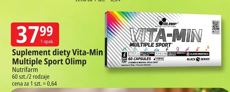 Suplement diety Vita-Min Multiple Sport Olimp promocja w Leclerc
