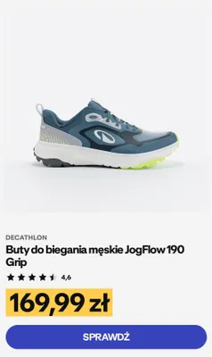Buty do biegania męskie Decathlon JogFlow 190 Grip promocja w Decathlon