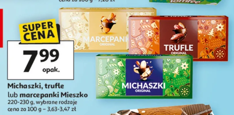 Michaszki, trufle lub marcepanki Mieszko promocja w Auchan