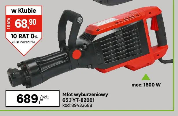 Młot wyburzeniowy 65 J Yato YT-82001 promocja w Leroy Merlin