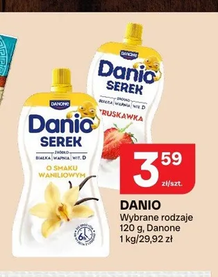 Serek homogenizowany Danio o smaku truskawkowym promocja w Chorten