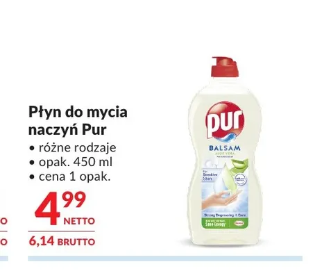 Płyn do mycia naczyń Pur promocja w Makro