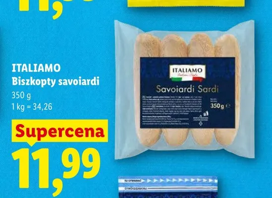 Biszkopty savoiardi Italiamo promocja w Lidl
