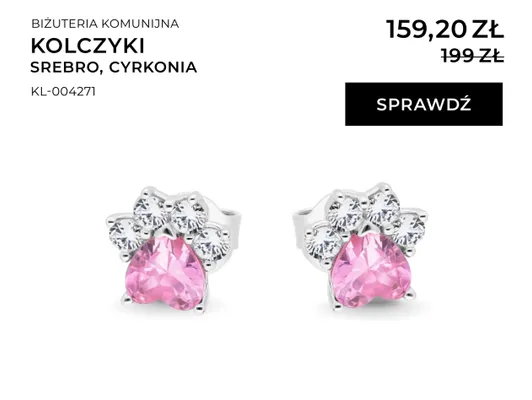 Kolczyki srebro pr. 925 promocja w Briju