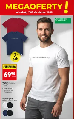 T-shirt męski 2-pak promocja w Biedronka