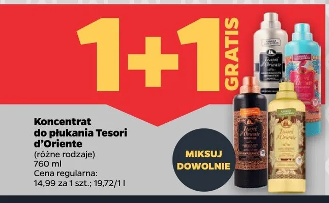 Koncentrat do płukania różne rodzaje 760 ml promocja w Netto