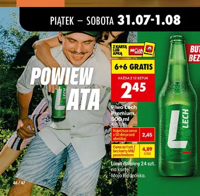 Piwo Lech Premium promocja w Biedronka