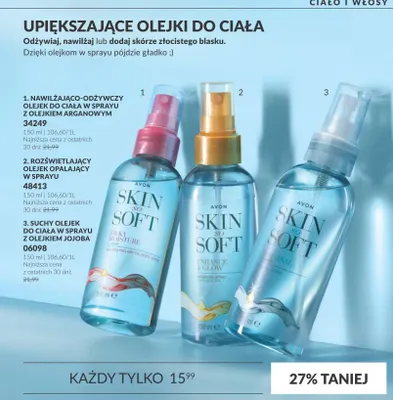 Suchy olejek do ciała w sprayu z olejkiem jojoba Avon promocja w AVON