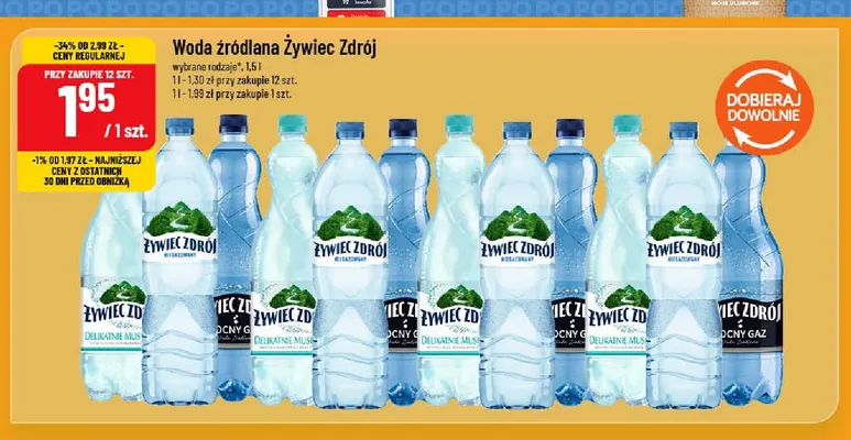 Woda źródlana Żywiec Zdrój promocja w POLOmarket