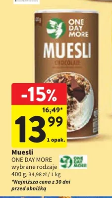 Muesli One Day More promocja w Intermarche