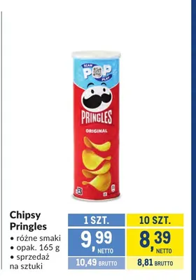 Chipsy Pringles promocja w Makro