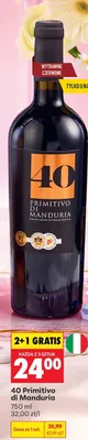 Wino 40 Primitivo di Manduria promocja w Biedronka