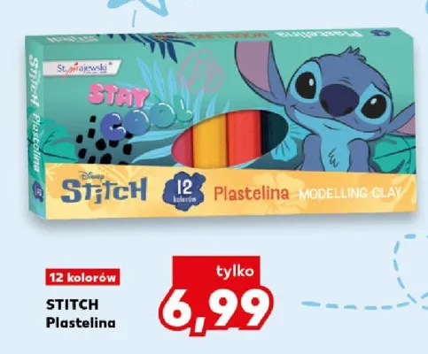 Plastelina St.Majewski Stitch 12 kolorów promocja w Kaufland