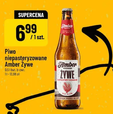 Piwo niepasteryzowane Amber Żywe promocja w POLOmarket