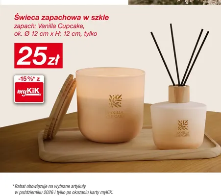 Świeca zapachowa w szkle Vanilla Cupcake promocja w KiK
