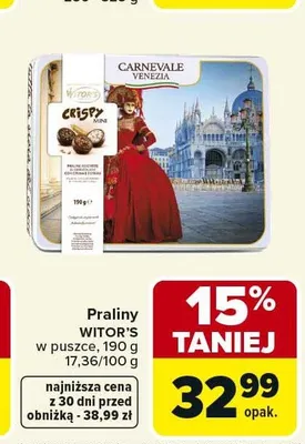 Praliny w puszce Witor's promocja w Carrefour Market
