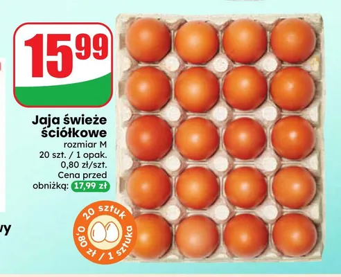 Jajka kurze świeże ściółkowe rozmiar M promocja w Dino
