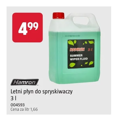 Letni płyn do spryskiwaczy Hamron promocja w Jula